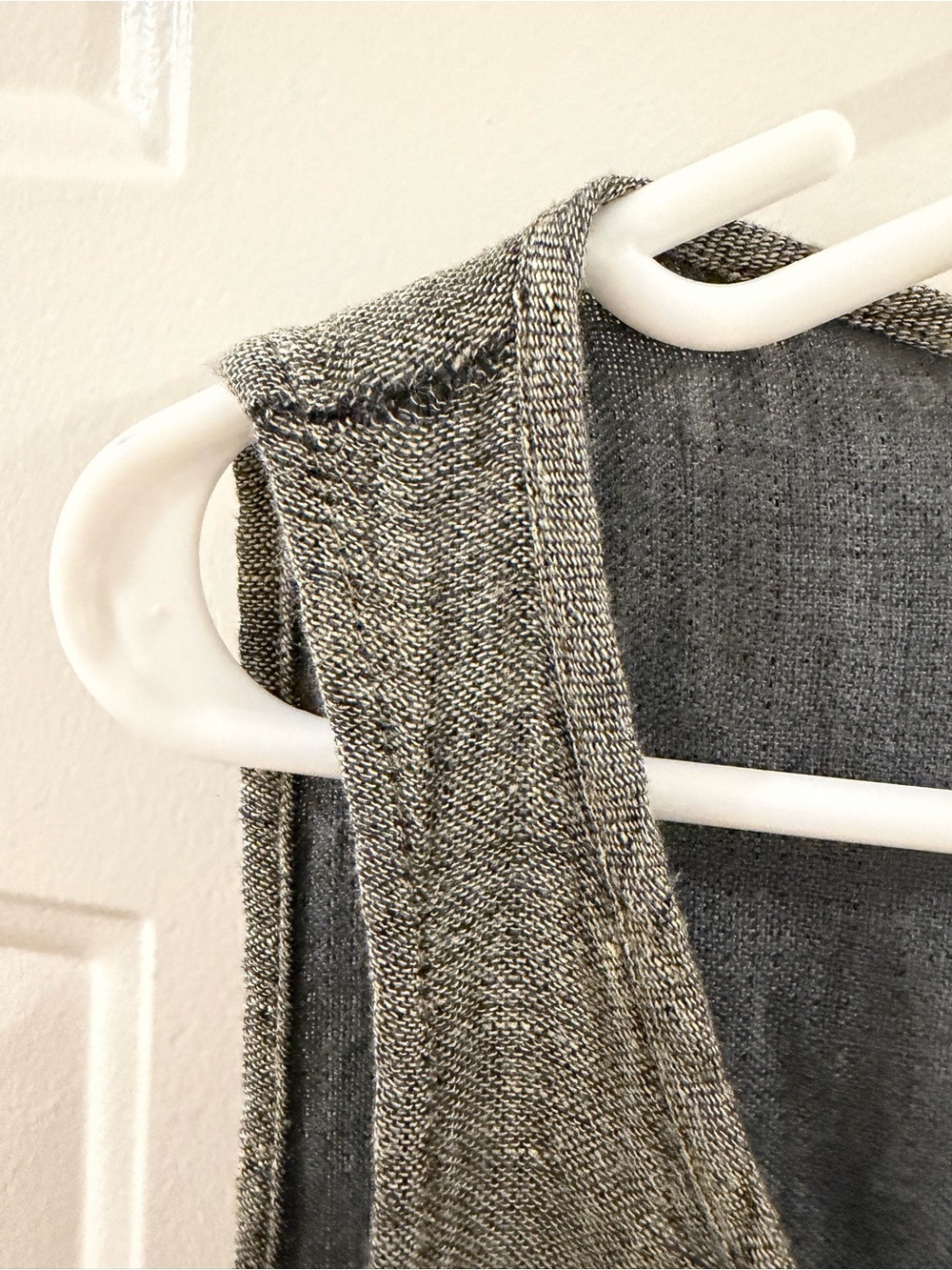 100% LINEN - Flax Gray Linen A-Line Dress - Picture 4 of 8